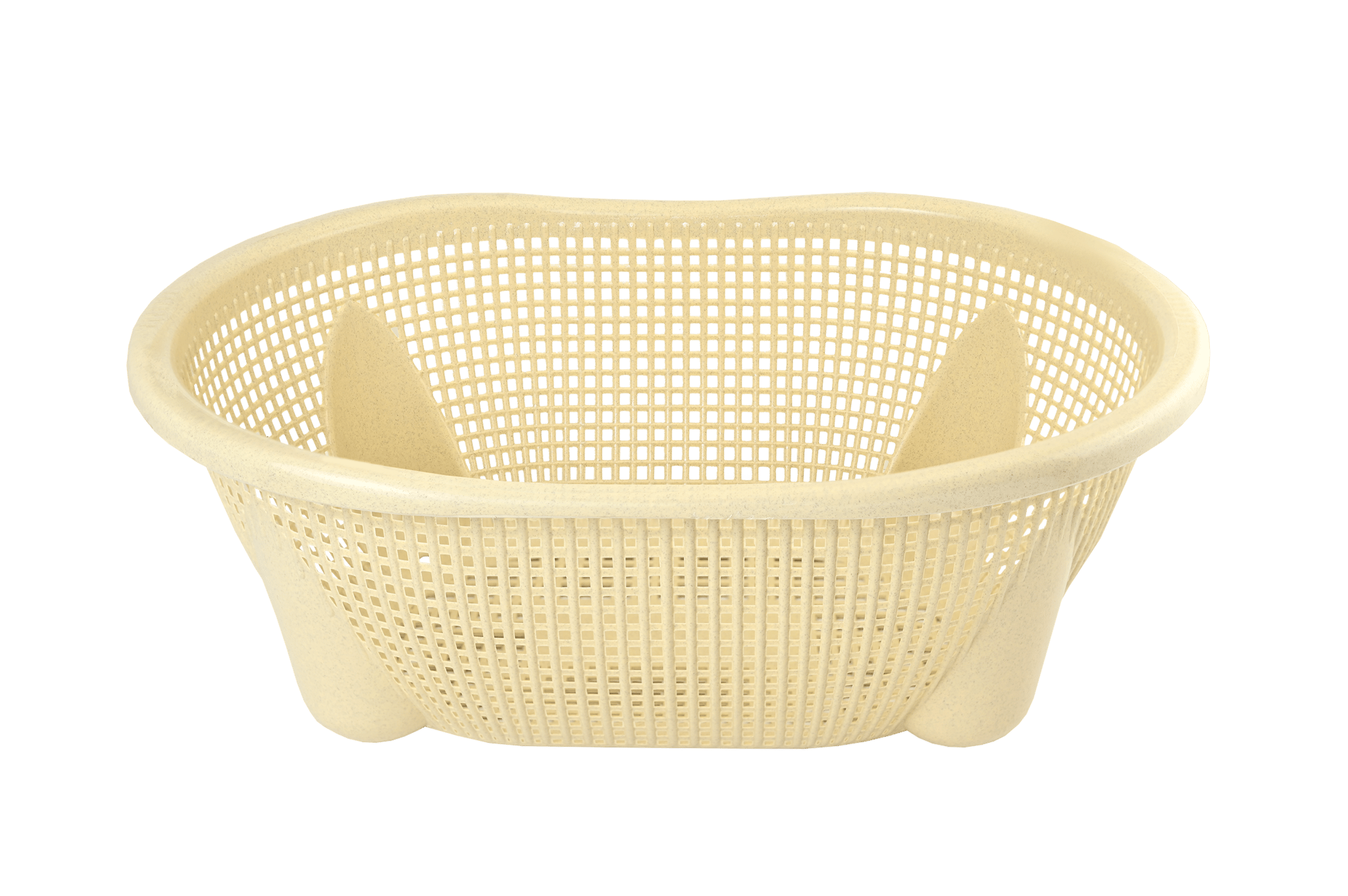 مطبخ كرايت بيضاوي الشكل بلون بيج رخامي