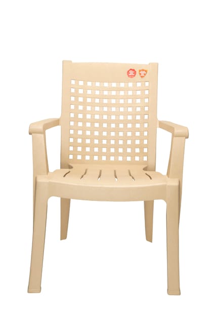 Chair Office Square Back Marble Beige