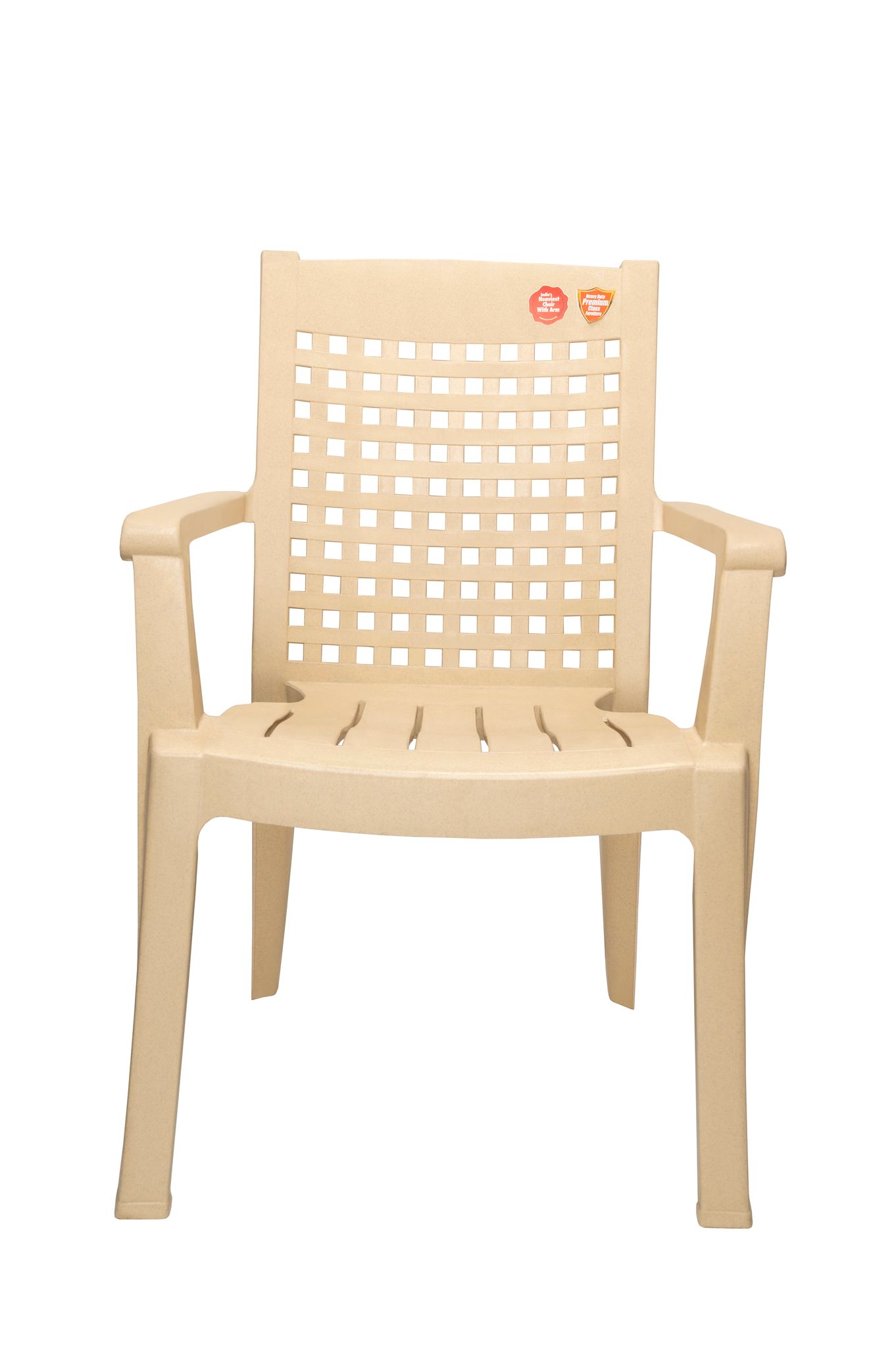 Chair Office Square Back Marble Beige