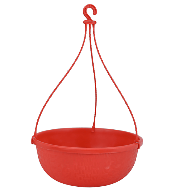 وعاء زراعة فارشا المعلق باللون الأحمر