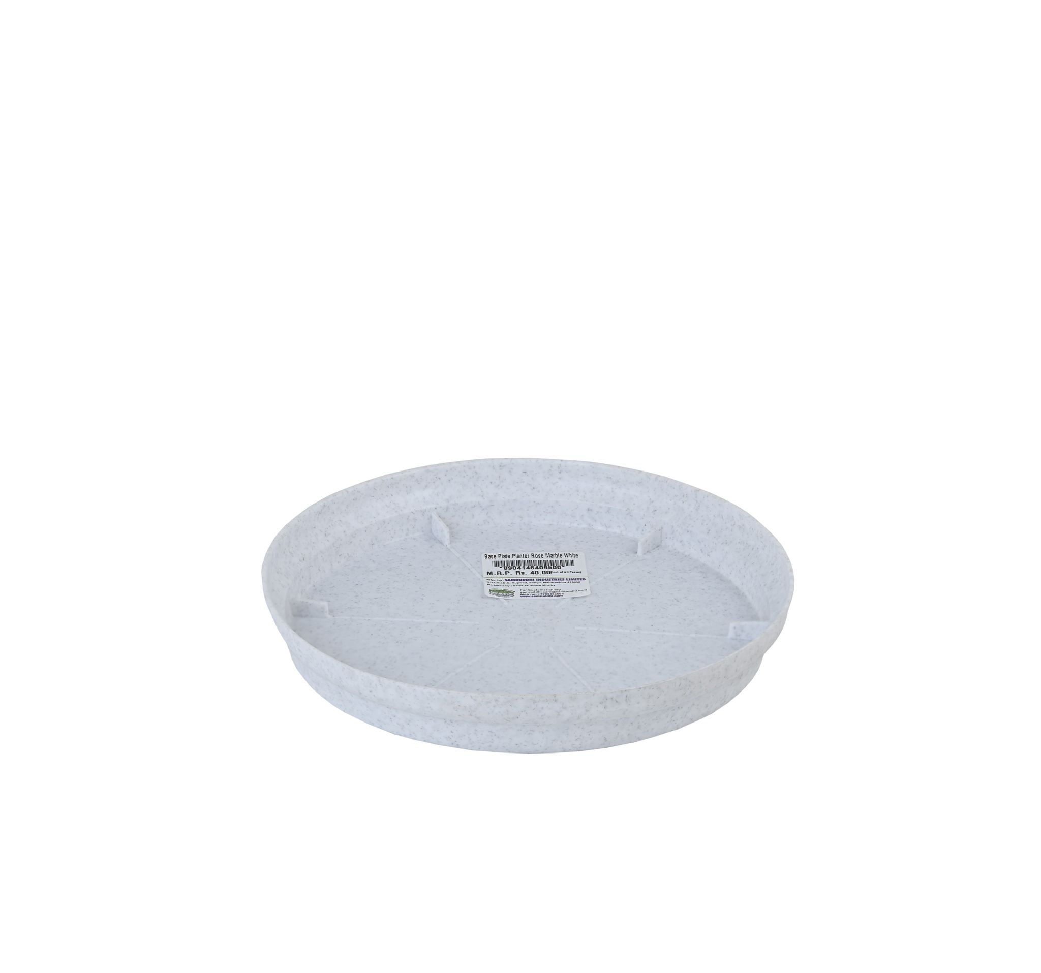 Planter Rose Base Plate Marble White