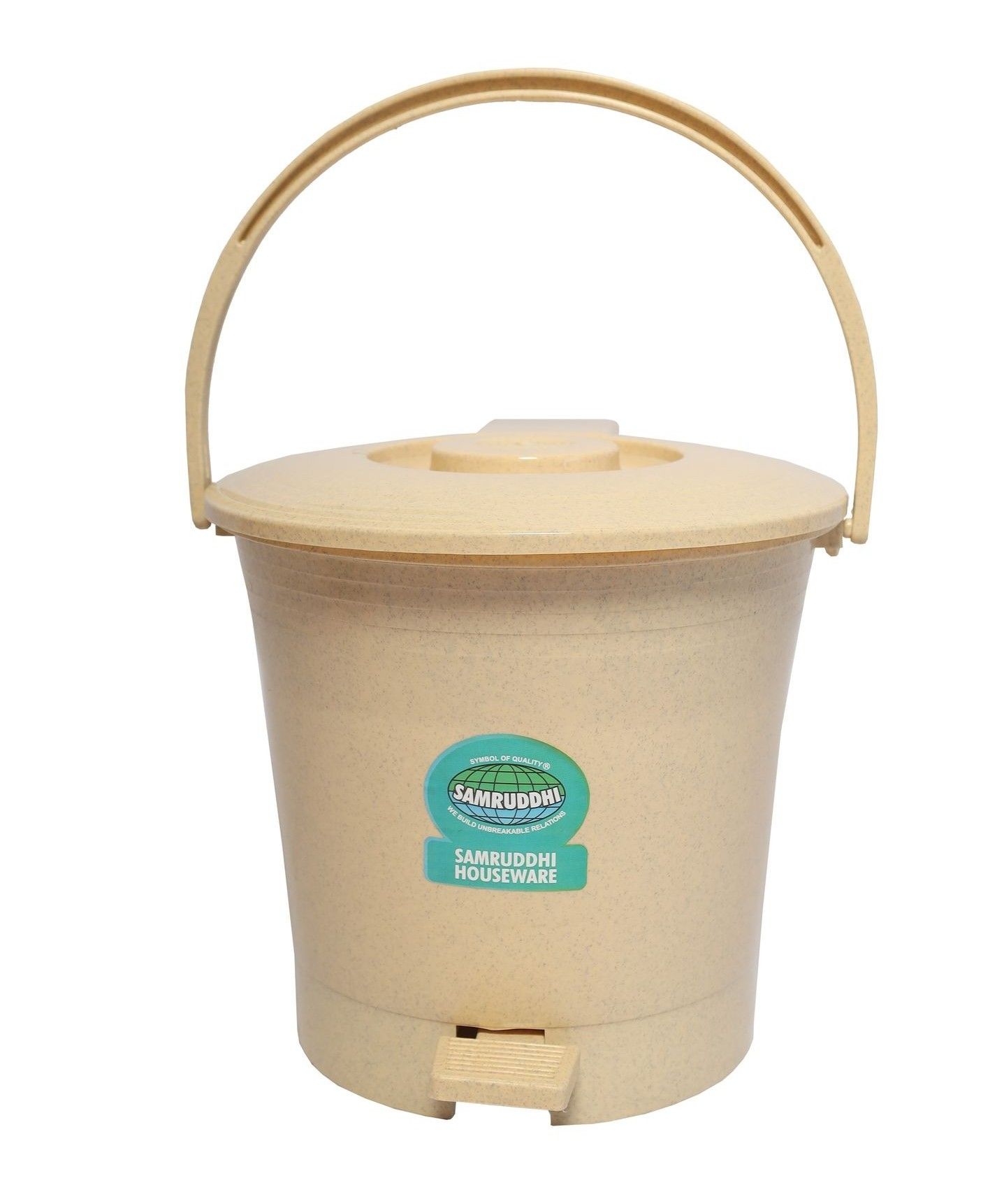 Dustbin Froggy Marble Beige