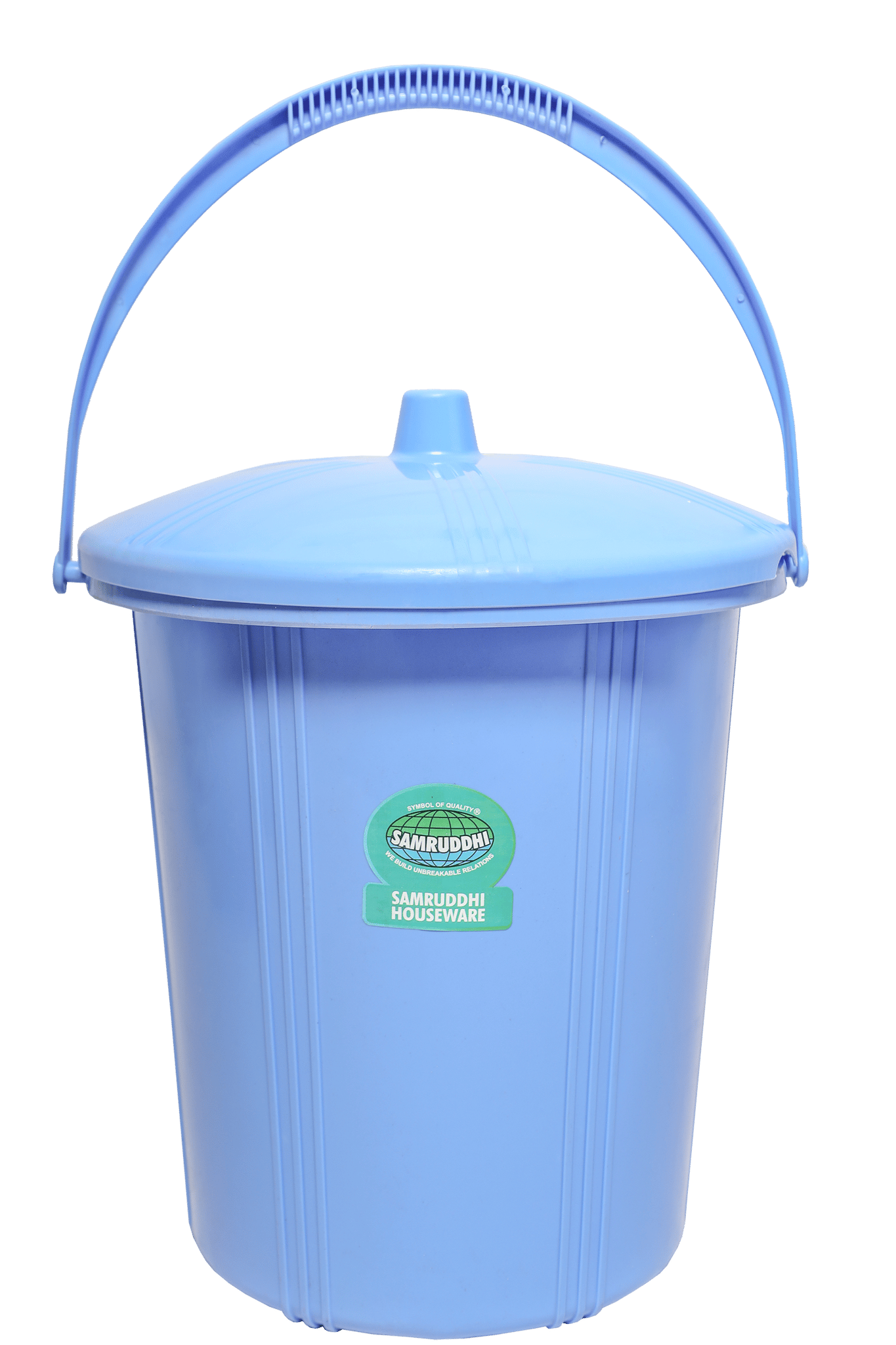 Dustbin Eco 15 with Handle with Lid Baby Blue