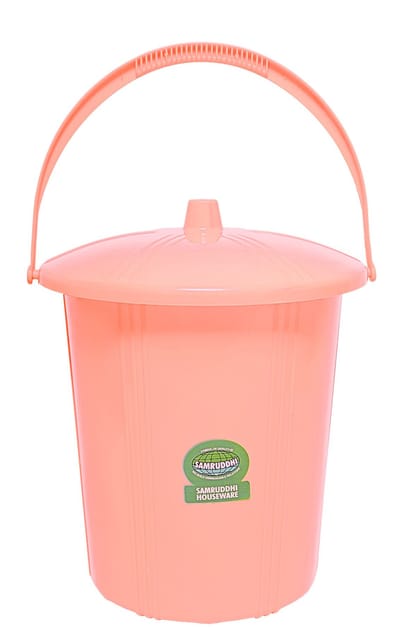 Dustbin Eco 10 with Lid & Handle Peach