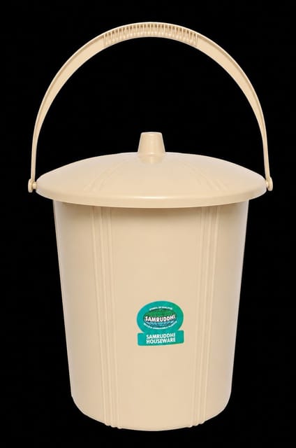 Dustbin Eco 10 with Lid & Handle Marble Beige