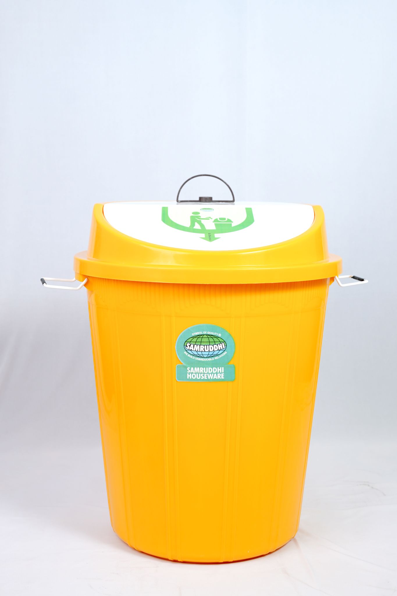 Dustbin Inox 32 Yellow