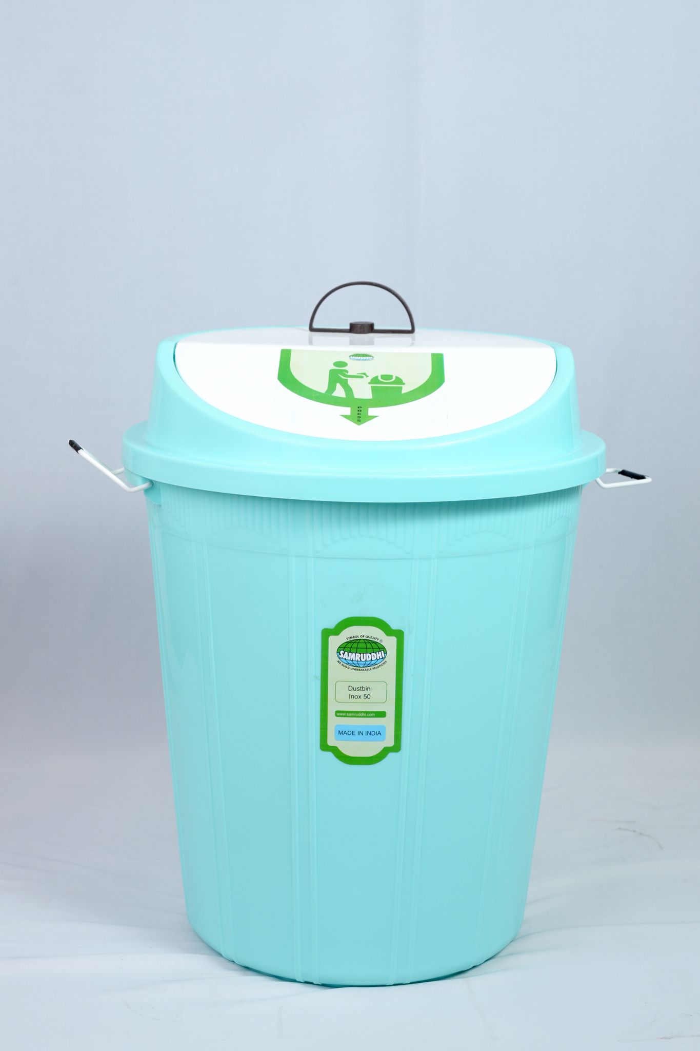 Dustbin Inox 32 Aquamarine