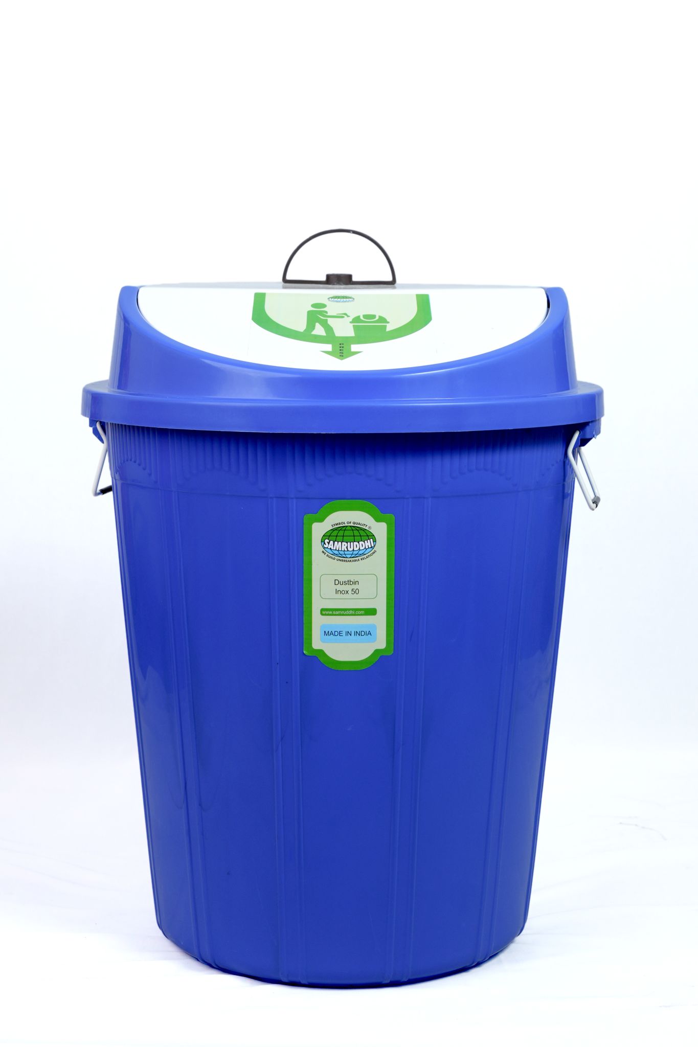 Dustbin Inox 50 Crate Blue